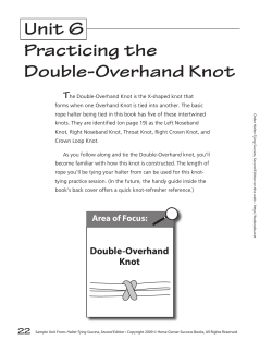 Unit 6 Practicing the Double -Overhand Knot - Halter