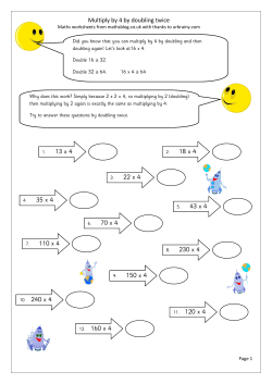 Multiply by 4 by doubling