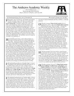 The Andrews Academy Weekly