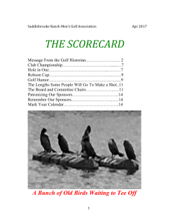 THE SCORECARD