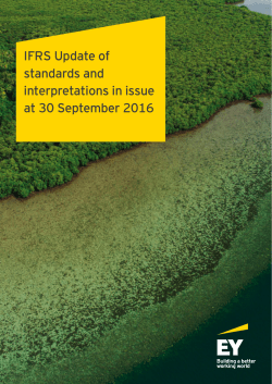 IFRS Update of standards and interpretations in issue at 30