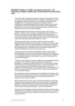 Sacralizing the Secular