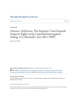 Arizona v. Roberson - The John Marshall Institutional Repository