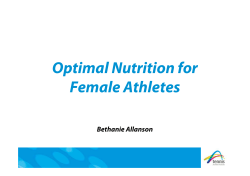 energy intake - Tennis Australia