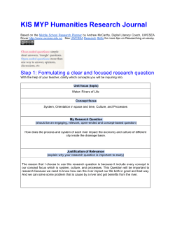 HUM. Research Journal Rio grande river