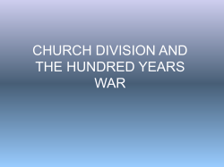 church division and the hundred years war