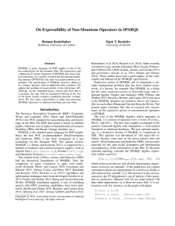 On Expressibility of Non-Monotone Operators in SPARQL