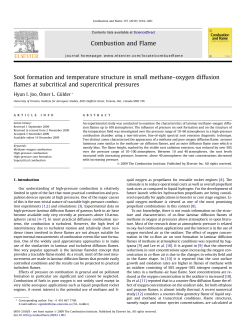 Soot formation and temperature structure in small methane&ndash;oxygen