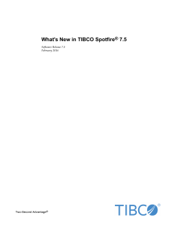 What`s New in TIBCO Spotfire® 7.5
