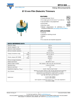 BFC2 808 ..... &Oslash; 10 mm Film Dielectric Trimmers