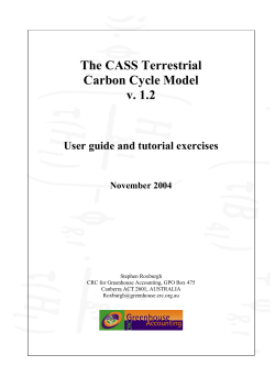 The CASS terrestrial carbon cycle model