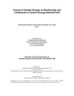 Impact of Climate Change on Biodiversity and Livelihoods in Central