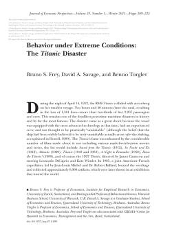 Behavior under Extreme Conditions