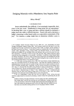 Dodging Mistrials with a Mandatory Jury Inquiry Rule