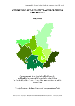 cambridge sub-region traveller needs assessment