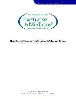 Health and Fitness Professionals` Action Guide
