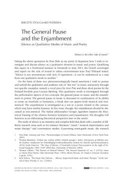 The General Pause and the Enjambment