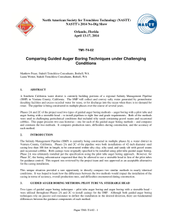 Comparing Guided Auger Boring Techniques under Challenging