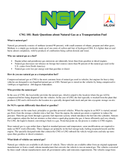 CNG 101: Basic Questions about Natural Gas as a