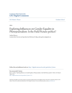Exploring Influences on Gender Equality in Photojournalism: Is the