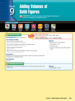 Adding Volumes of Solid Figures