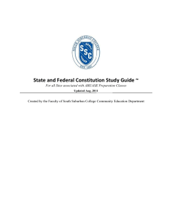 State and Federal Constitution Study Guide