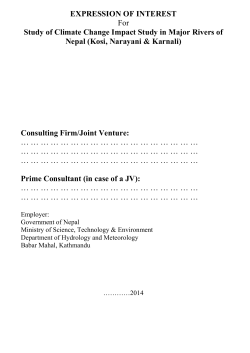 Consultancy - Department of Hydrology and Meteorology