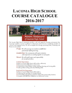 16/17 Academic Handbook - Laconia High School