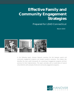 Effective Family and Community Engagement Strategies