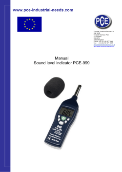 www.pce-industrial-needs.com Manual Sound