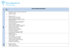 Algebra - Perry Beeches IV The Free School