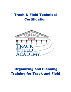 Organizing and Planning Training for Track and Field