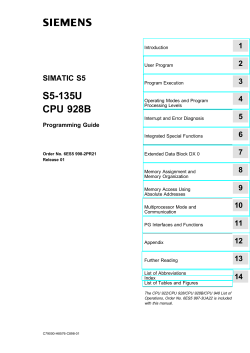 S5-135U CPU 928B Programming Guide