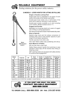 Hoists - Reliable Equipment