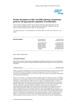 Review Process - Molecular Systems Biology