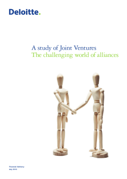 A study of Joint Ventures The challenging world of alliances