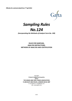 124 Gafta Rules - The Grain and Feed Trade Association