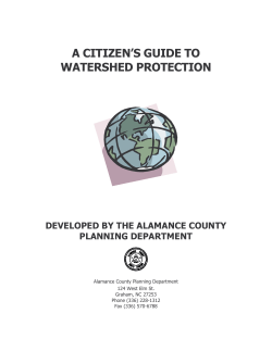 A Citizen`s Guide to Watershed Protection