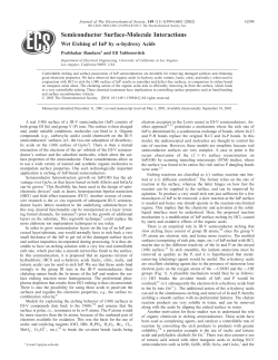 Semiconductor Surface-Molecule Interactions
