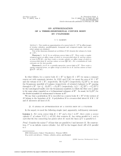 ON APPROXIMATION OF A THREE