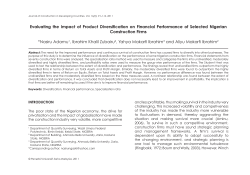 Evaluating the Impact of Product Diversification