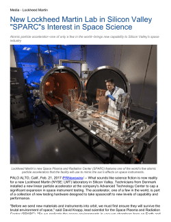 New Lockheed Martin Lab in Silicon Valley "SPARC"s Interest in