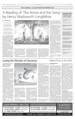 A Reading of `The Arrow and the Song` by Henry Wadsworth