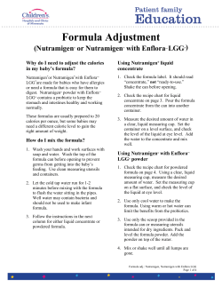 Formula adjustment (Nutramigen or Pregestimil)