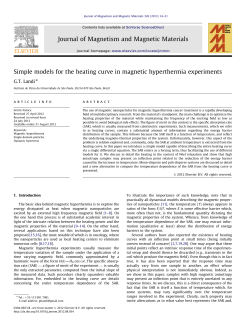 Simple models for the heating curve in magnetic hyperthermia