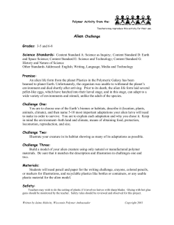 Alien Challenge - Polymer Ambassadors