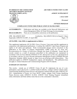 BY ORDER OF THE COMMANDER AIR FORCE INSTRUCTION 36