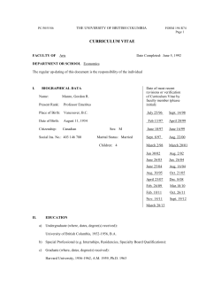 pc/5055/86 the university of british columbia form 194 r74