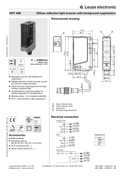 Accessories: Dimensioned drawing Electrical connection HRT 46B