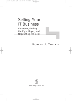 Selling Your IT Business - Peaceland College of Education